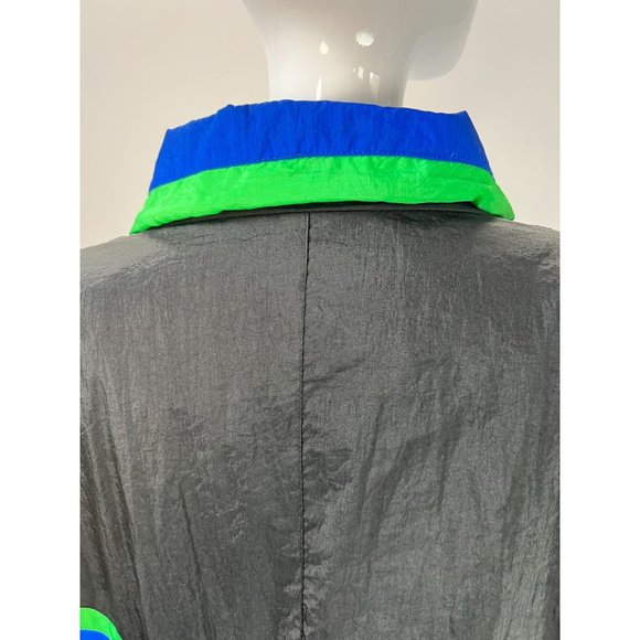 Casual Club Vintage Retro Windbreaker  M Black   Nylon - Picture 11 of 16